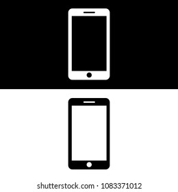 Icon telephone black and white vector