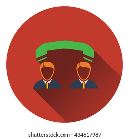 Icon of Telephone conversation. Flat design. Vector illustration.