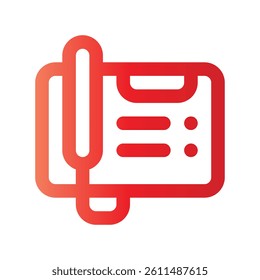icon telephone with style gradient