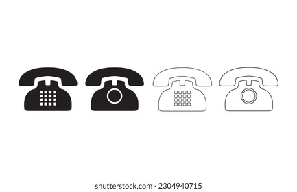 icon telephone vector, line art telephone icon, line art phone vector