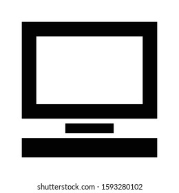 Icon television in glyph style. vector illustration and editable stroke. Isolated on white background.