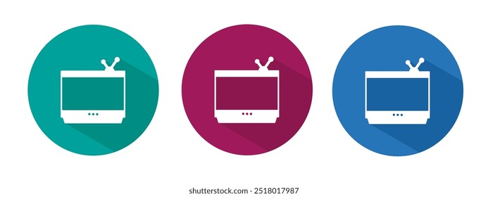 Icon for television vector illustration in flat.