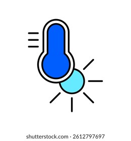 Icon a temperature, isolated against a clean background.