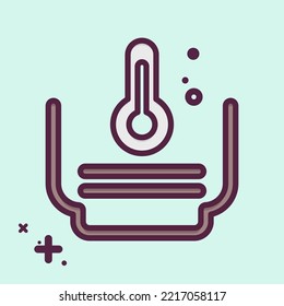 Icon Temperature. related to Laundry symbol. MBE style. simple design editable. simple illustration, good for prints