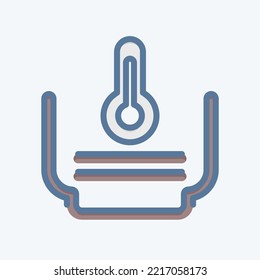Icon Temperature. related to Laundry symbol. doodle style. simple design editable. simple illustration, good for prints