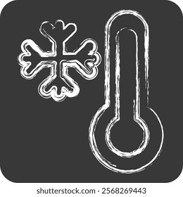 Icon Temperature. related to Winter symbol. chalk Style. simple illustration