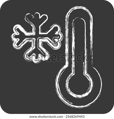 Icon Temperature. related to Winter symbol. chalk Style. simple illustration