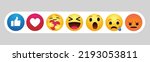 icon template face tear, smile sad, hug love like, Lol, laughter emoji character message high quality vector round yellow cartoon bubble emoticons comment social media Facebook chat comment reaction