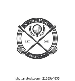 icon template for golf sport, vector art.