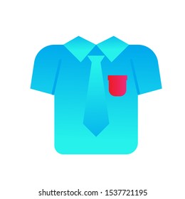 icon template Gradient Blue color editable.  work uniform symbol vector sign isolated on white background vector illustration Can Use Graphic for User Interface Apps or web design