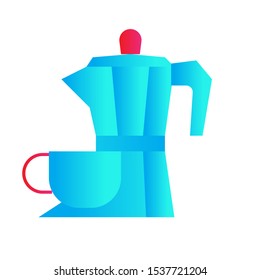 icon template Gradient Blue color editable.  coffee brake symbol vector sign isolated on white background vector illustration Can Use Graphic for User Interface Apps or web design