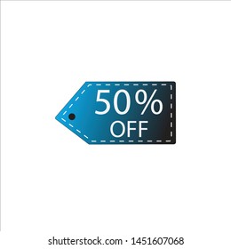 icon template hang tag vector for promotional discounts on clothing products