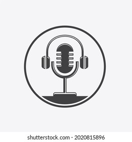 plantilla de icono para podcast, símbolo de podcast, arte vectorial