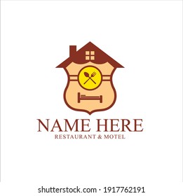 plantilla de icono para restaurante y motel, arte vectorial.