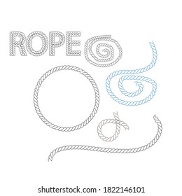 plantilla de la cuerda. ilustración vectorial. Pasos 10