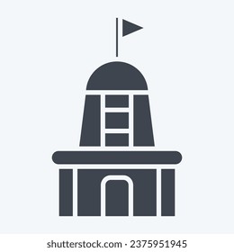 Icon Temple. related to India symbol. glyph style. simple design editable. simple illustration