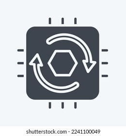 Consistencia temporal del ciclo. relacionado con el símbolo Machine Learning. estilo glifo. diseño simple editable. ilustración simple. iconos vectoriales simples