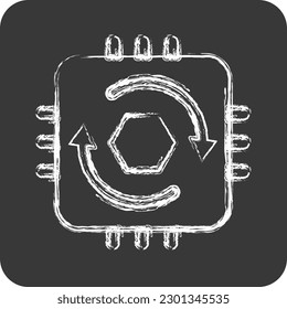 Icon Temporal Cycle Consistency. related to Machine Learning symbol. chalk Style. simple design editable