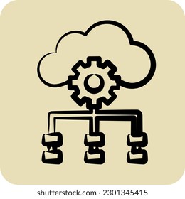 Icon Temporal Difference. related to Machine Learning symbol. hand drawn style. simple design