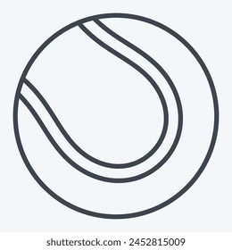 Icon Tennis Ball. related to Tennis Sports symbol. line style. simple design illustration