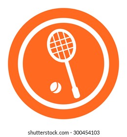 Icon of tennis racket and ball
