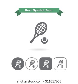 Icon of tennis racket and ball