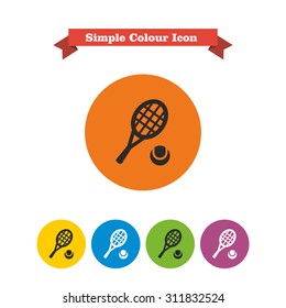 Icon of tennis racket and ball