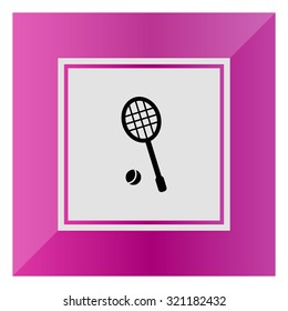 Icon of tennis racket and ball