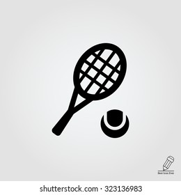 Icon of tennis racket and ball