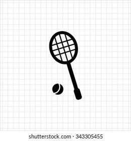 Icon of tennis racket and ball