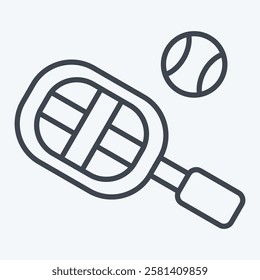 Icon Tennis. related to Hobbies symbol. line style. design editable