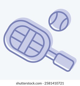 Icon Tennis. related to Hobbies symbol. two tone style. design editable