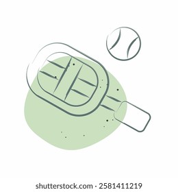 Icon Tennis. related to Hobbies symbol. Color Spot Style. design editable