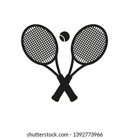 Icon of tennis. Simple flat vector illustration.