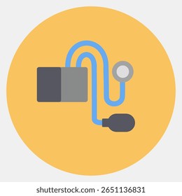 Icon tensimeter. Medical elements. Icon in color mate style.