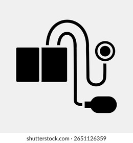 Icon tensimeter. Medical elements. Icon in glyph style.