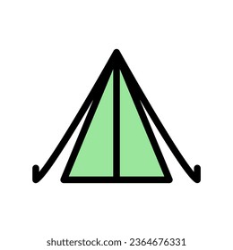 icon tent camping, editable file