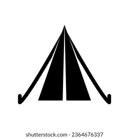 acampada de icono, archivo editable