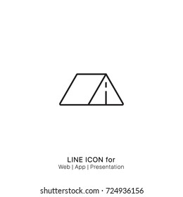 Icon tent graphic design single icon vector