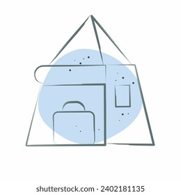 Icon Tent. related to Backpacker symbol. Color Spot Style. simple design editable. simple illustration