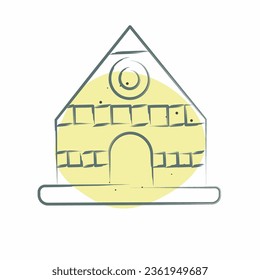 Icon Tent. related to Indigenous People symbol. Color Spot Style. simple design editable. simple illustration