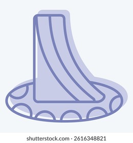 Icon Tent. related to Kazakhstan symbol. two tone style. design editable