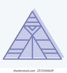 Icon Tent. related to Native American symbol. two tone style. design editable