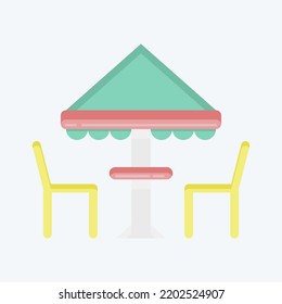 Icon Tent. suitable for City Park symbol. flat style. simple design editable. design template vector. simple illustration