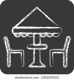 Icon Tent. suitable for City Park symbol. chalk Style. simple design editable. design template vector