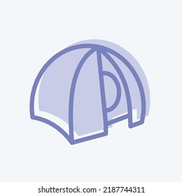 Icon Tent. suitable for education symbol. two tone style. simple design editable. design template vector. simple illustration