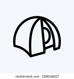 Icon Tent. suitable for education symbol. line style. simple design editable. design template vector. simple illustration