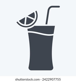 Icon Tequla Shot. related to Cocktails,Drink symbol. glyph style. simple design editable. simple illustration