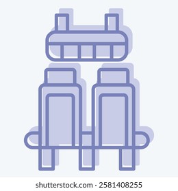 Icon Terminal Builder. related to Travel symbol. two tone style. design editable