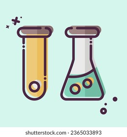 Icon Test Tube. related to Biochemistry symbol. MBE style. simple design editable. simple illustration